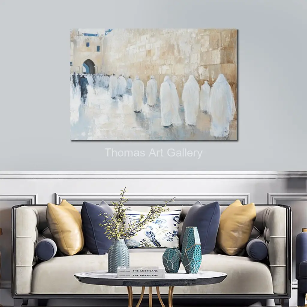 Абстрактная еврейская настенная живопись печать на холсте Китель Иерусалим