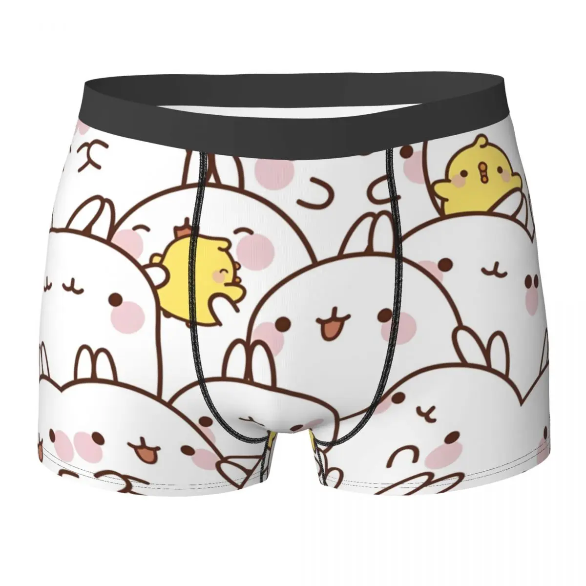 Molangs Underwear Printed Trunk High Quality Men Underpants Breathable Boxer Brief Gift