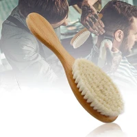 men boar bristle hair brush natural wooden wave brush for male styling beard hairbrush for shortlongthickcurlywavy hair