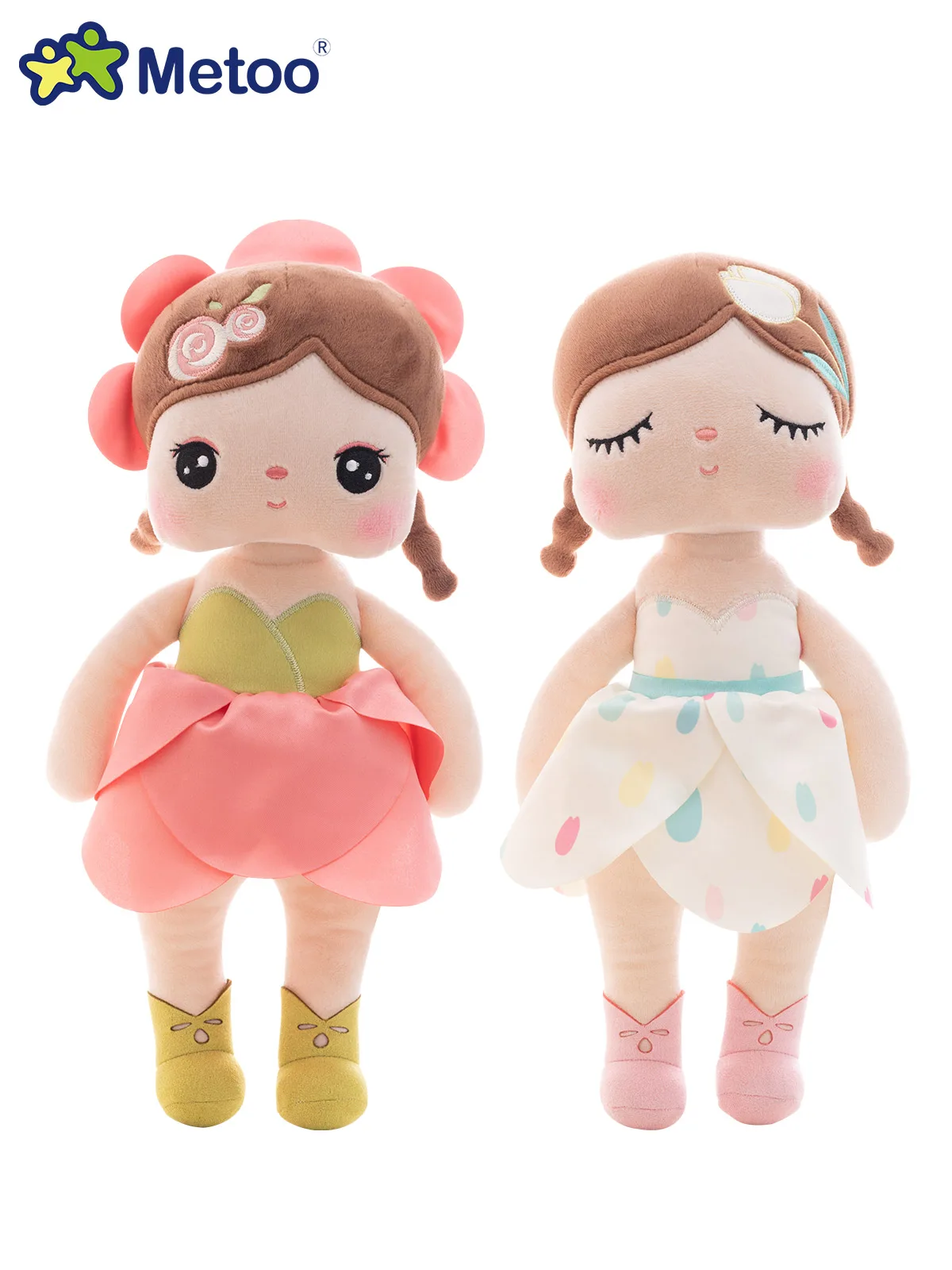 

2022 New Original Metoo Plush Toy Flower Fairy Design Angela Dolls With Beautiful Flower Dress For Girls As Birthday Gift