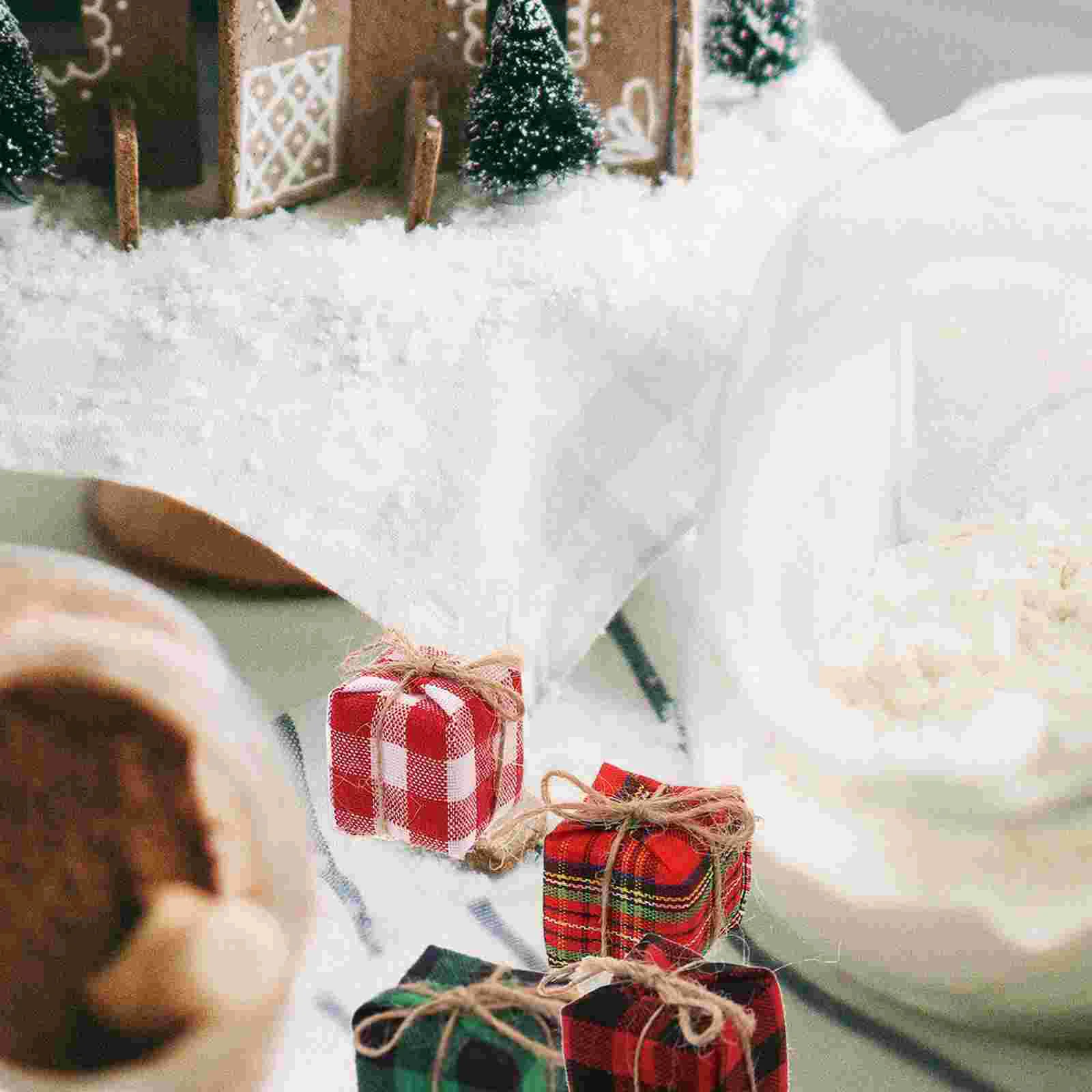 Кукольный домик мини-рождественский шотландский подарочный пакет из хлопка и