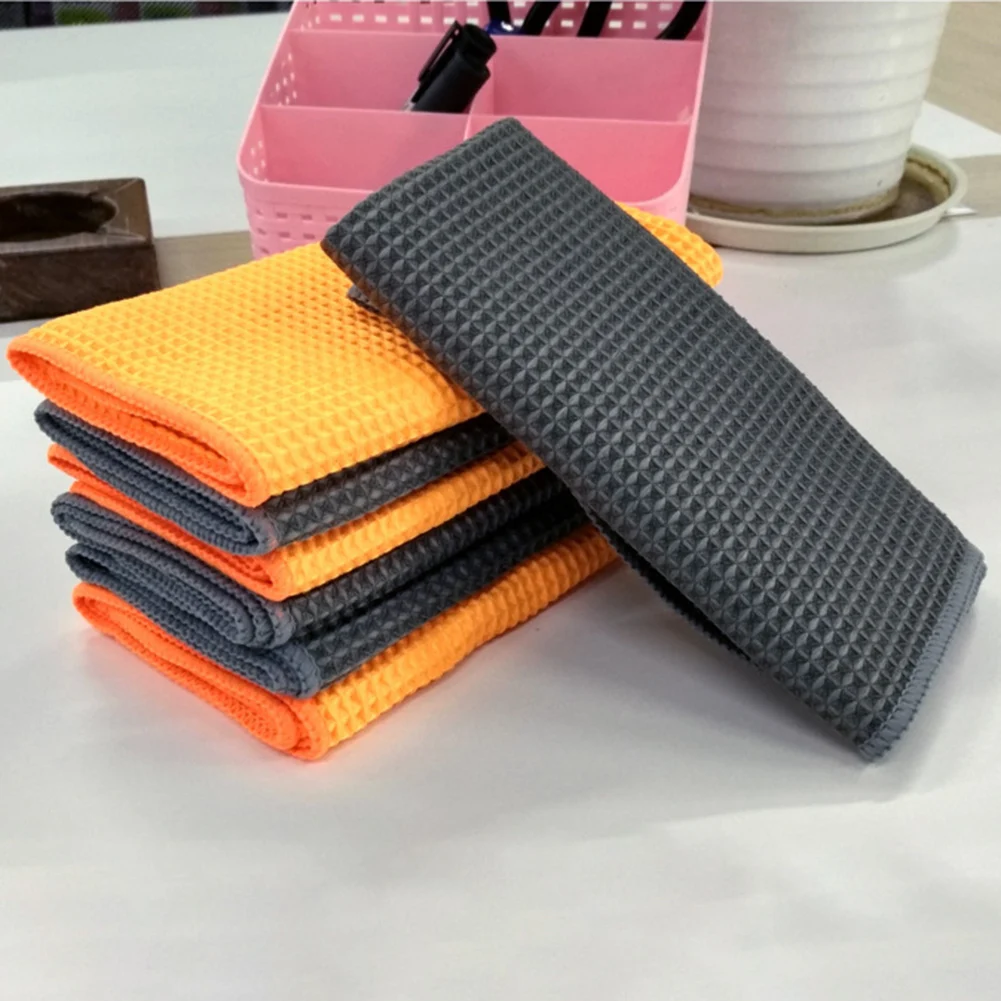 

Car Wash Towel Microfiber Wax Polishing Waffle Towel Car Cleaning Wash 40x40cm Car Wash Maintenance Towel