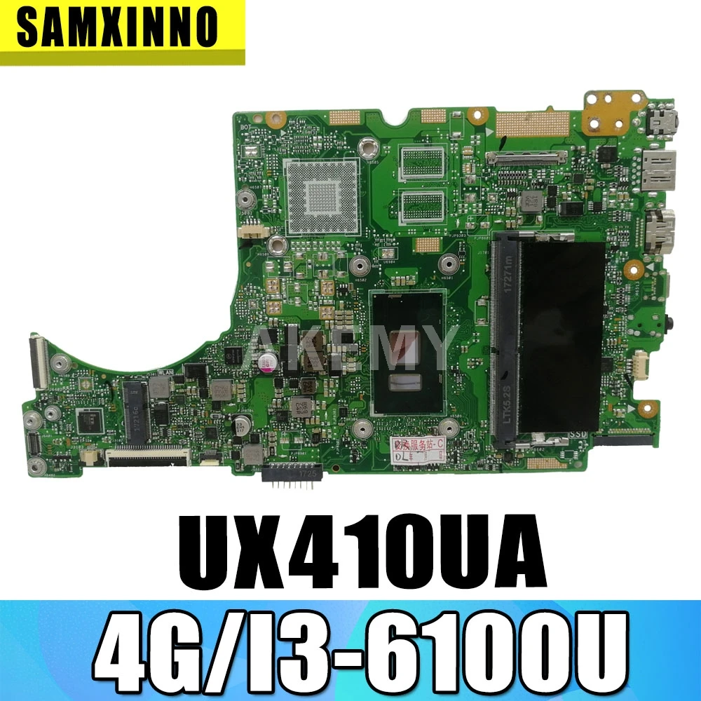 

Материнская плата SAMXINNO UX410UA для ASUS UX410UQ UX410UQK UX410UV UX410U RX410U, материнская плата Laotop с детской/6006U процессором 4 Гб ОЗУ