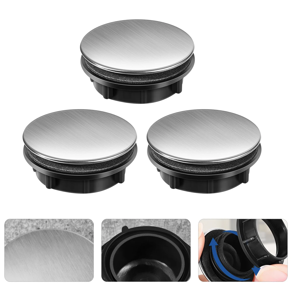 

3pcs 35mm Faucet Hole Covers Plate Stopper Kitchen Soap Dispenser Cover Kitchen Kitchen Sink Plug Drainage Seal Soap Dispenser