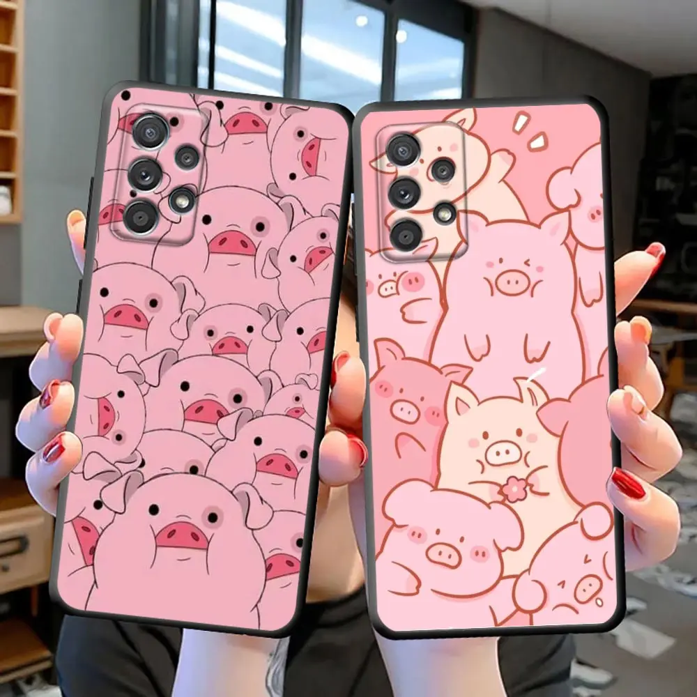 

Funda Case For Samsung S23 S22 S21 S20 FE S10 S10E LITE S9 S8 PLUS ULTRA 5G Phone Case Capa Para Shell Cute Cartoon Pink Pig