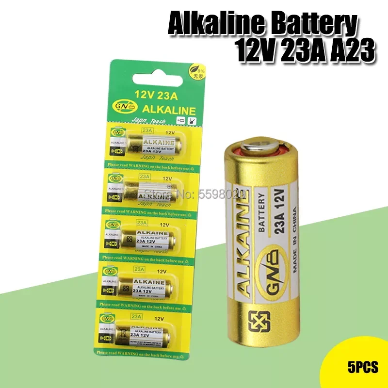 

5pcs/pack alkaline dry battery 23a 12v electronic toy disposable bateria 8F10R 8LR23 CA20 A23 L1028 23AE watch batteri
