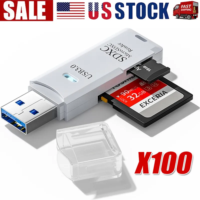 Фото USB3.0-кардридер для SD-карт для ПК, адаптер Micro SD в USB для памяти камеры. №1