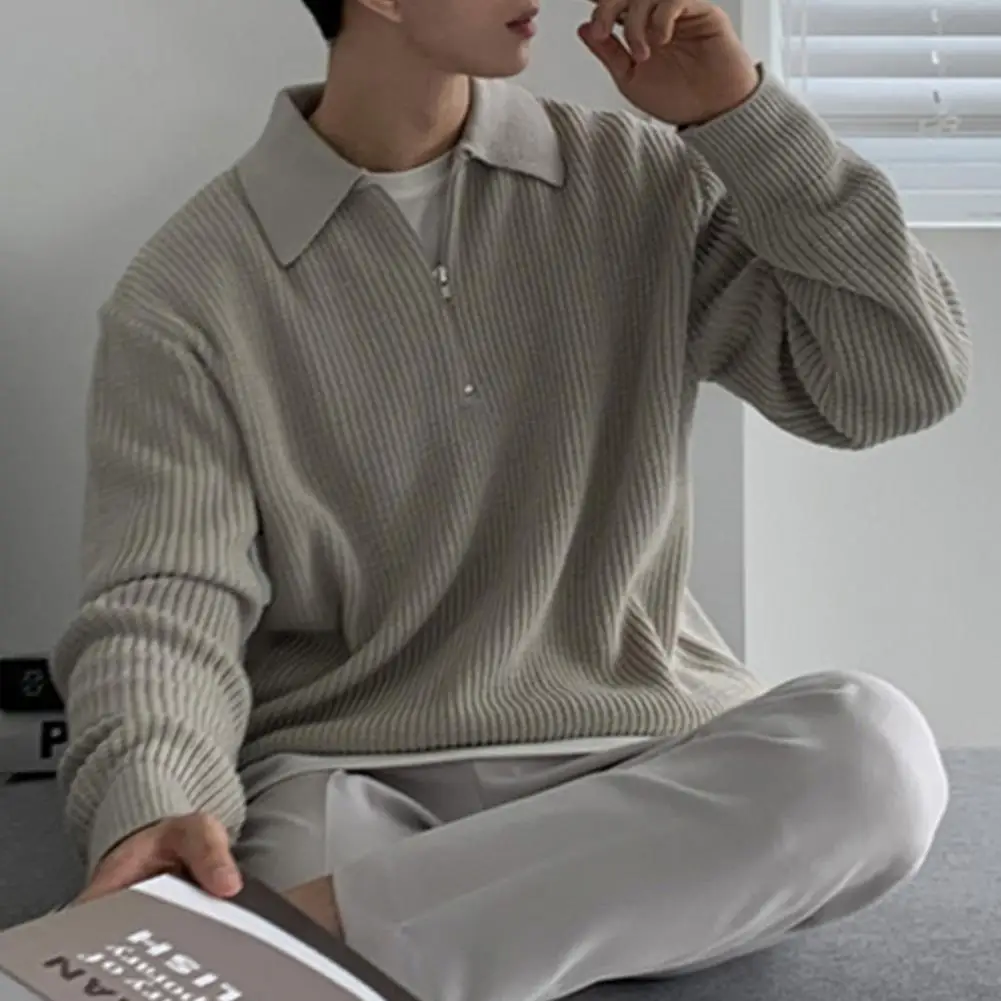 Мужской корейский модный трикотаж вязаный свитер в стиле Харадзюку повседневные