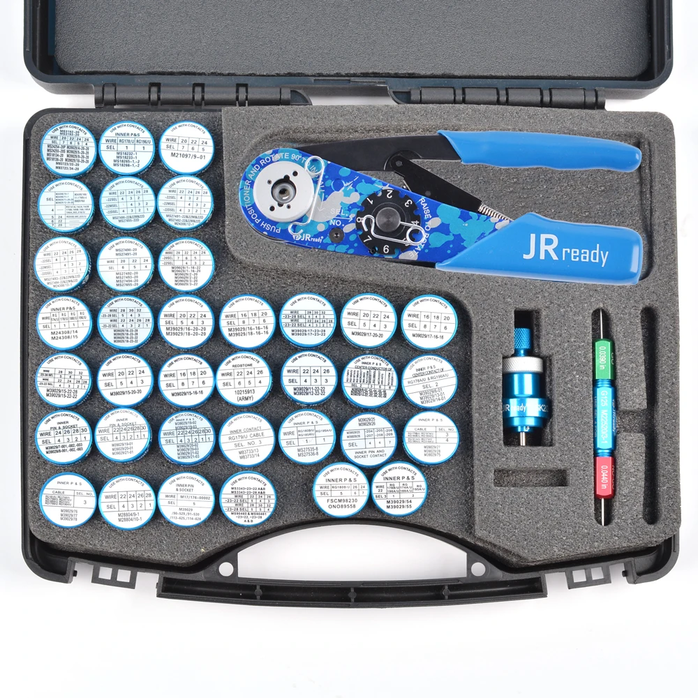 

JRready ST2119-AS2 M22520/2-01 Wire Crimper NEW-AS2 AFM8 37 Pcs K Series Positioner G125 Gauge For All Series Military Standard