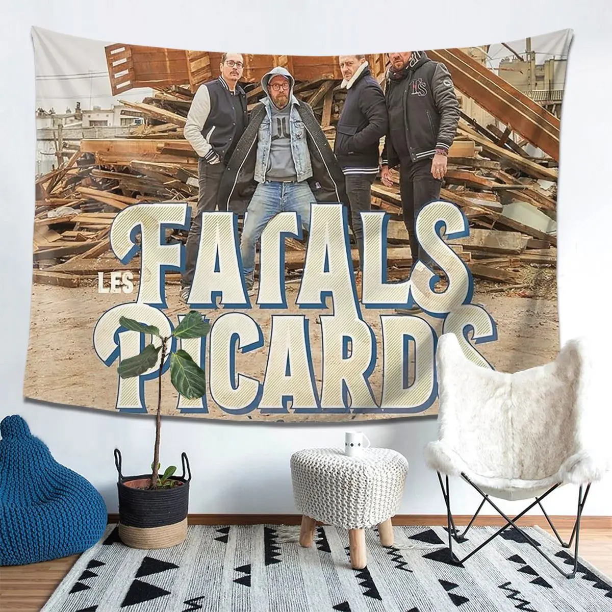 Фото Les Fatals Picards Especes Menacees Альбом 2019, гобелен, украшение, художественные эстетические гобелены, домашняя настенная ткань, настенная подвеска №1