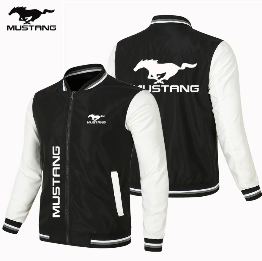 

2022 New for Mustang car logo Jacket Windproof Jacket Mobike Riding Windbreaker Sweatshirts Racing zipper Coat