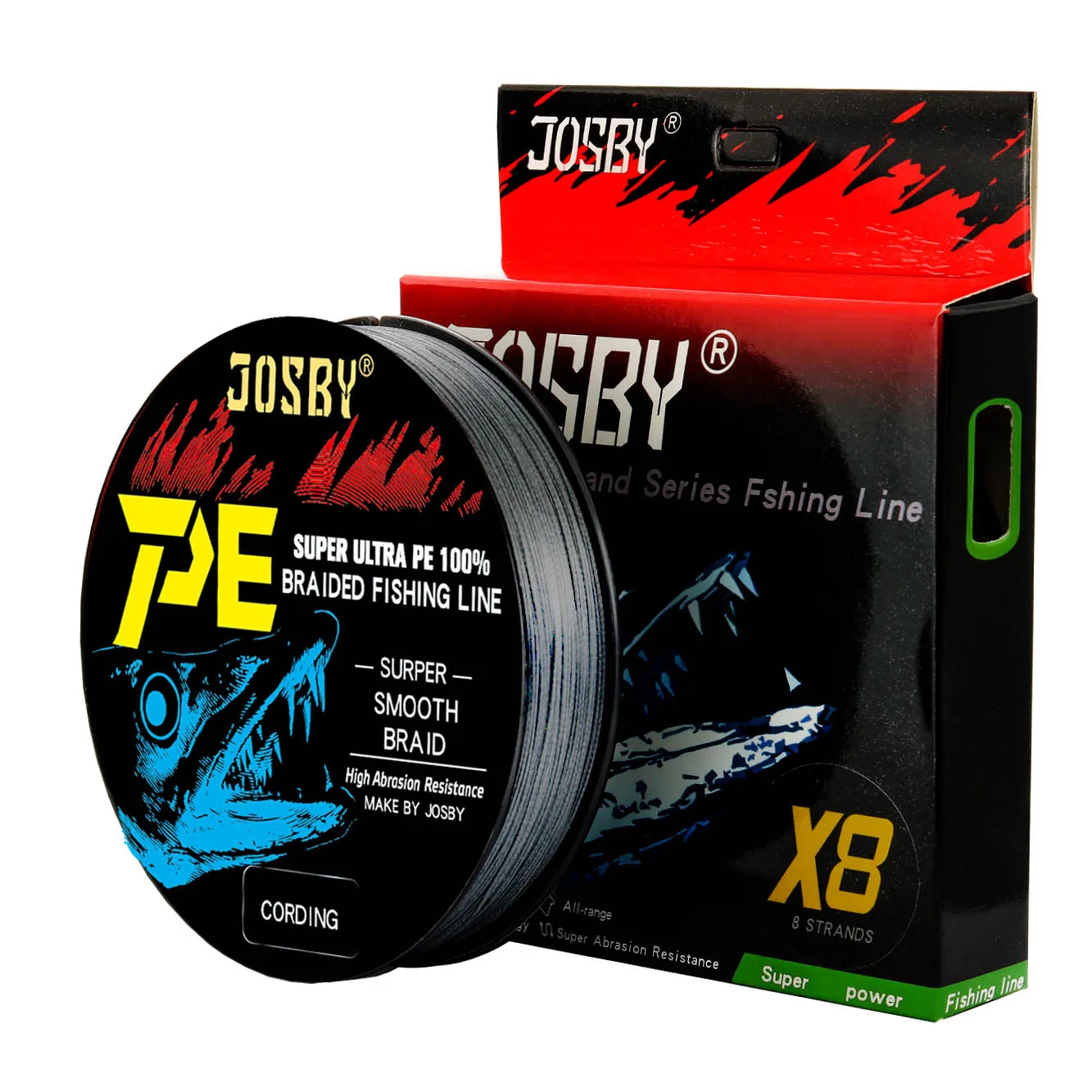 

JOSBY 8 Braided Fishing Line 300M Multicolour Super Strong 100% PE 4 Strands Wire Japanese Multifilament 10-80LB Weaves Cord