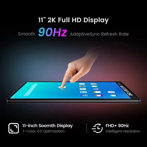 Teclast T50 Plus Android 14 Планшет 11 дюймов 2K 90 Гц High Refresh 6 ГБ + 256 ГБ UNISOC T620 8000 мАч Аккумулятор 8 МП + 13 МП Камера 4G Вкладка