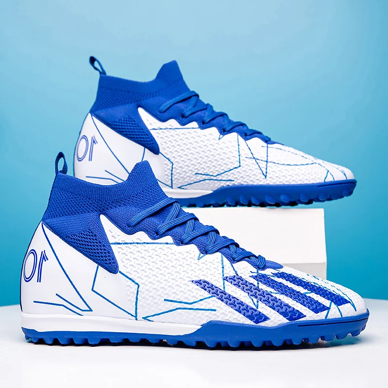 NEW Men Soccer Shoes TF/FG High/Low Ankle Football Boots Male Outdoor Non-slip Grass Multicolor Training Match Sneakers EUR35-45