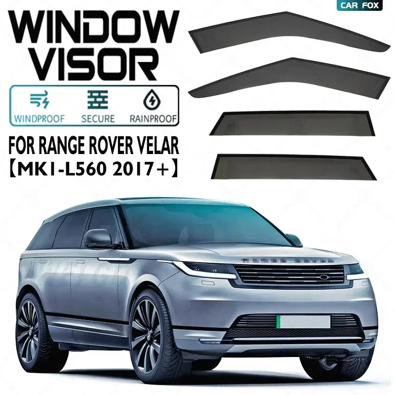 Фото Дефлекторы окон для Land Rover Range Rover Velar: защита от солнца и дождя, ветровики, накладки, аксессуары №1