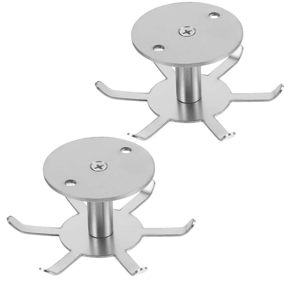 

2 Pcs Kitchen Utensil Hangers Heavy Duty Clothes Rack Under Cabinet Hooks Utensils Rotatable Sundries