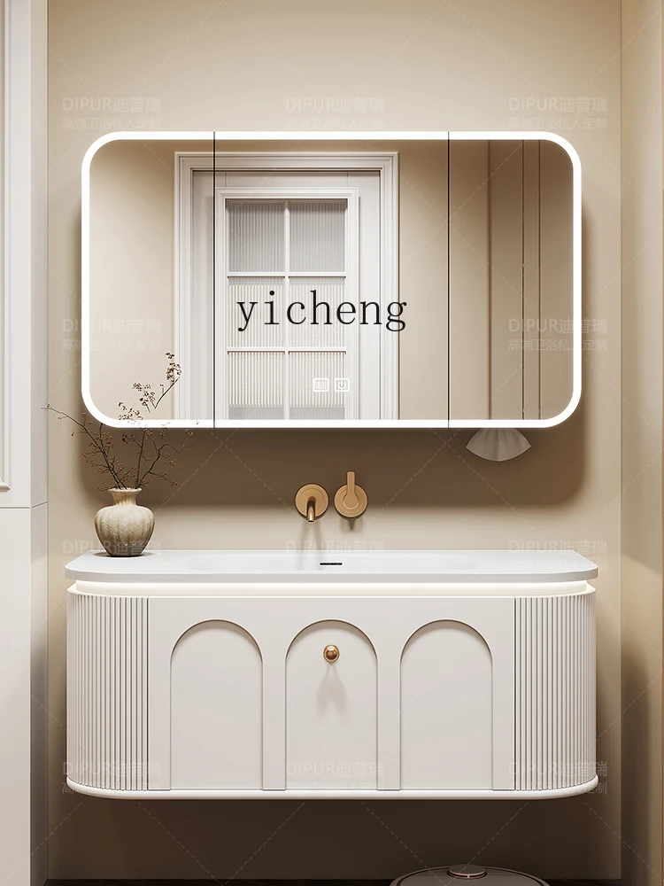 ZK шкафчик для ванной комнаты комбинированная каменная тарелка Corian полностью