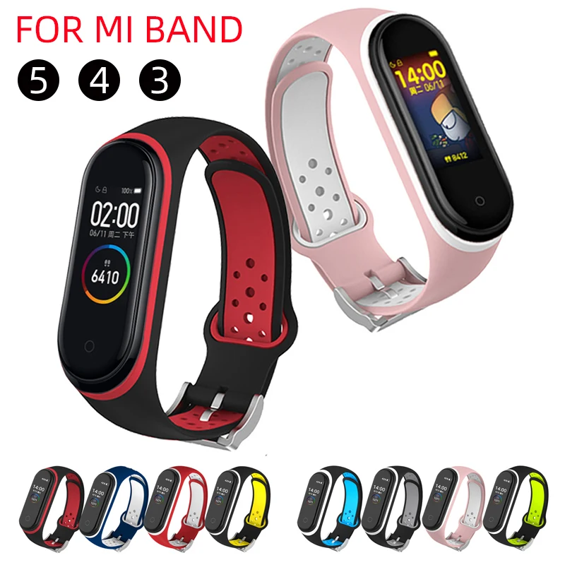 Браслет для Xiaomi Mi Band 5 4 3 спортивный ремешок силиконовый часов сменный Miband Band4 NFC |