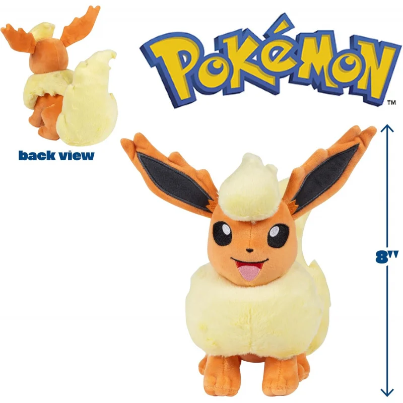 Фото Покемон 8 дюймов, плюшевая игрушка-фигурка Flareon Eevee Evolution, мягкая игрушка в подарок для детей, мальчиков и девочек №1