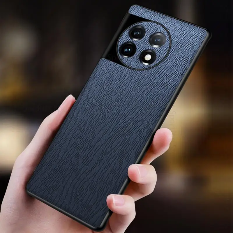 Кожаный чехол для телефона OnePlus 11 10T 10 Pro 9RT с текстурой дерева One Plus Nord CE 3 2T