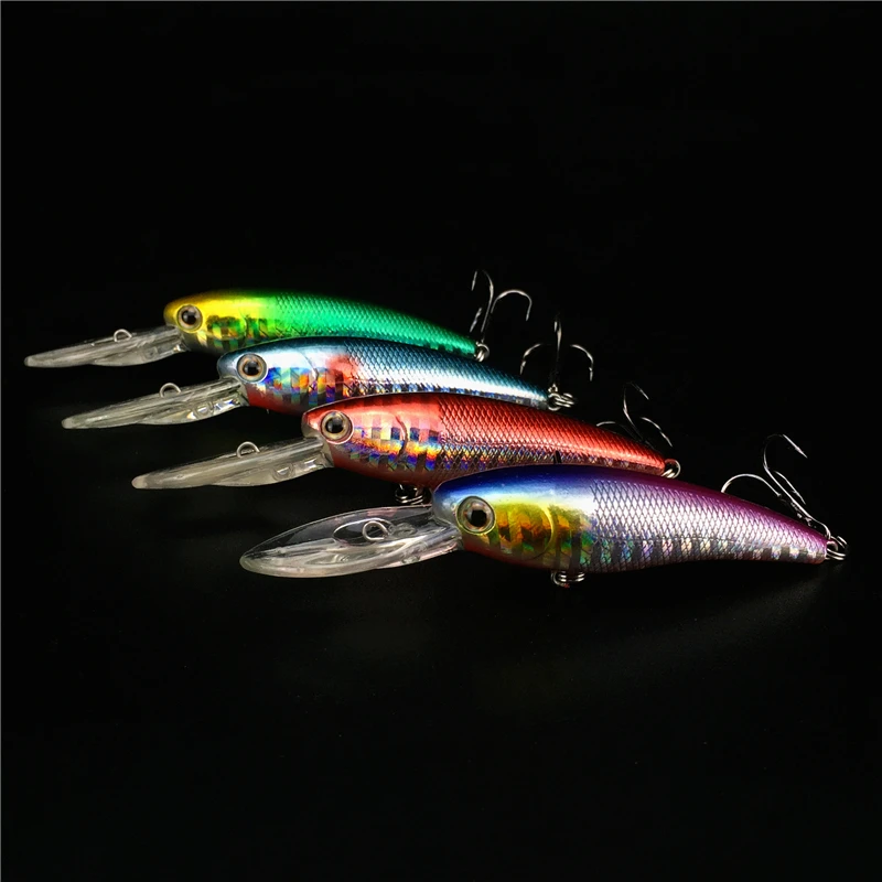 

6.5cm 7.5g Long Tongue Minnow Topwater Floating Wobblers Crankbait Bass Fishing Hard Lure Artificial Baits Pike Carp Lures Peche