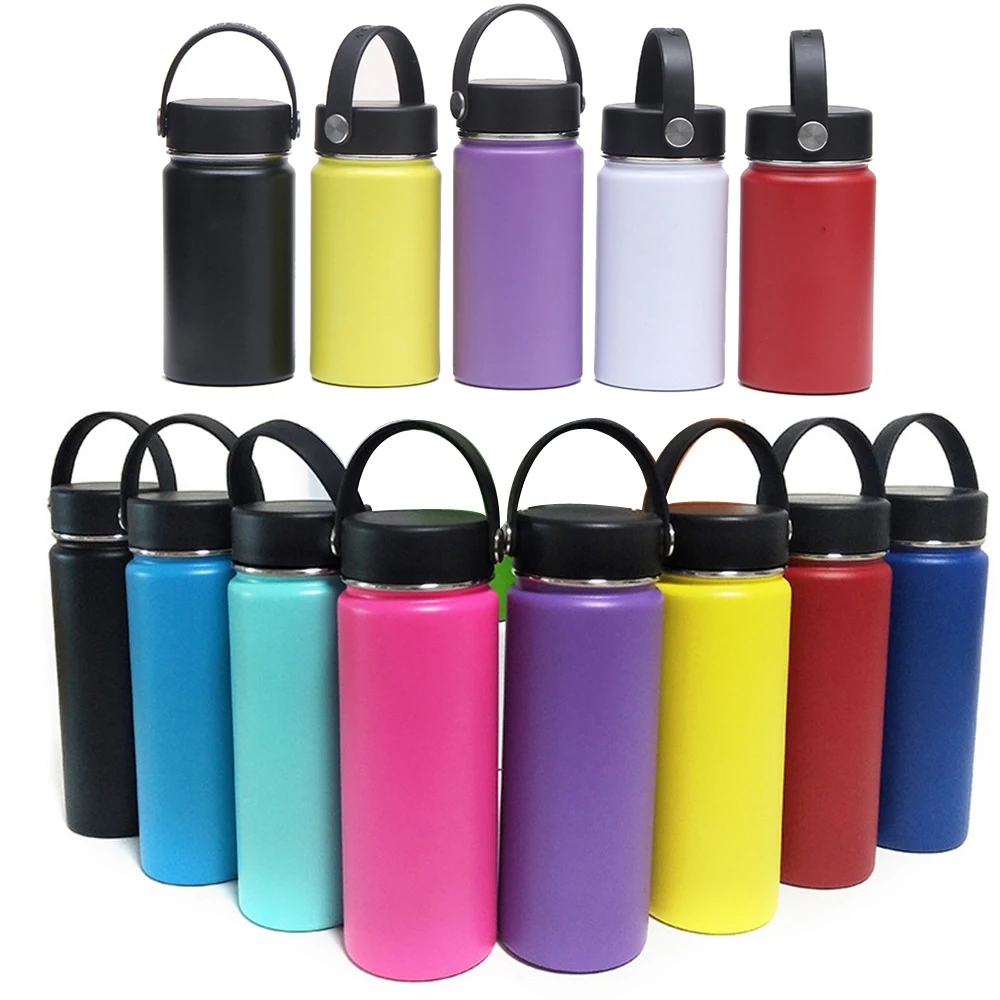 18oz 12oz Hydro Sport Water Bottle for Kid With Straw Lid Flex Cap Thermal Flask Stainless Steel Vacuum Insulated Thermos