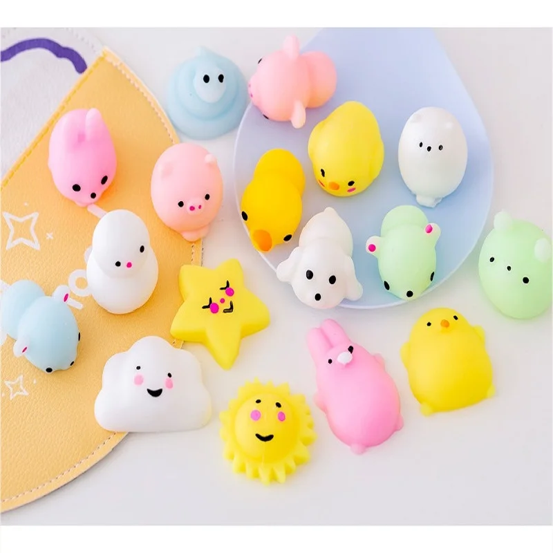 10 шт. все разные милые сжимаемые кошки Mochi медленно восстанавливающие форму