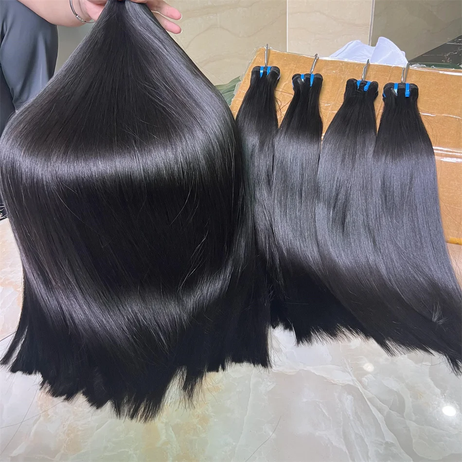 SWANEE 15A двойные прямые необработанные пучки человеческих волос Remy Lady волосы