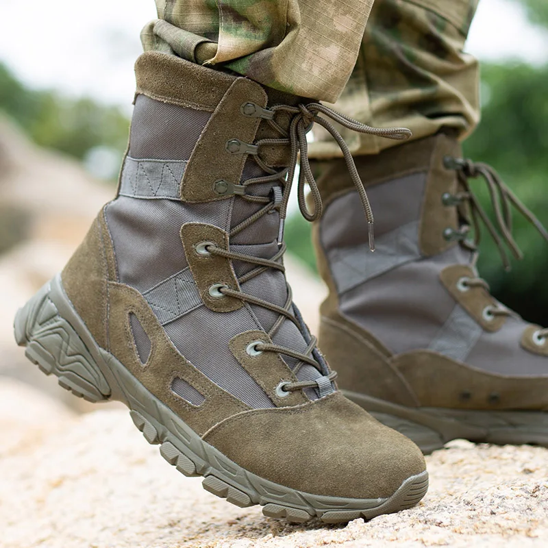 Military Tactical Men Boots Special Forces Combat Desert Outdoor Field Tactical Boot Anti Slip Anti Puncture Work Safety Shoes images - 6