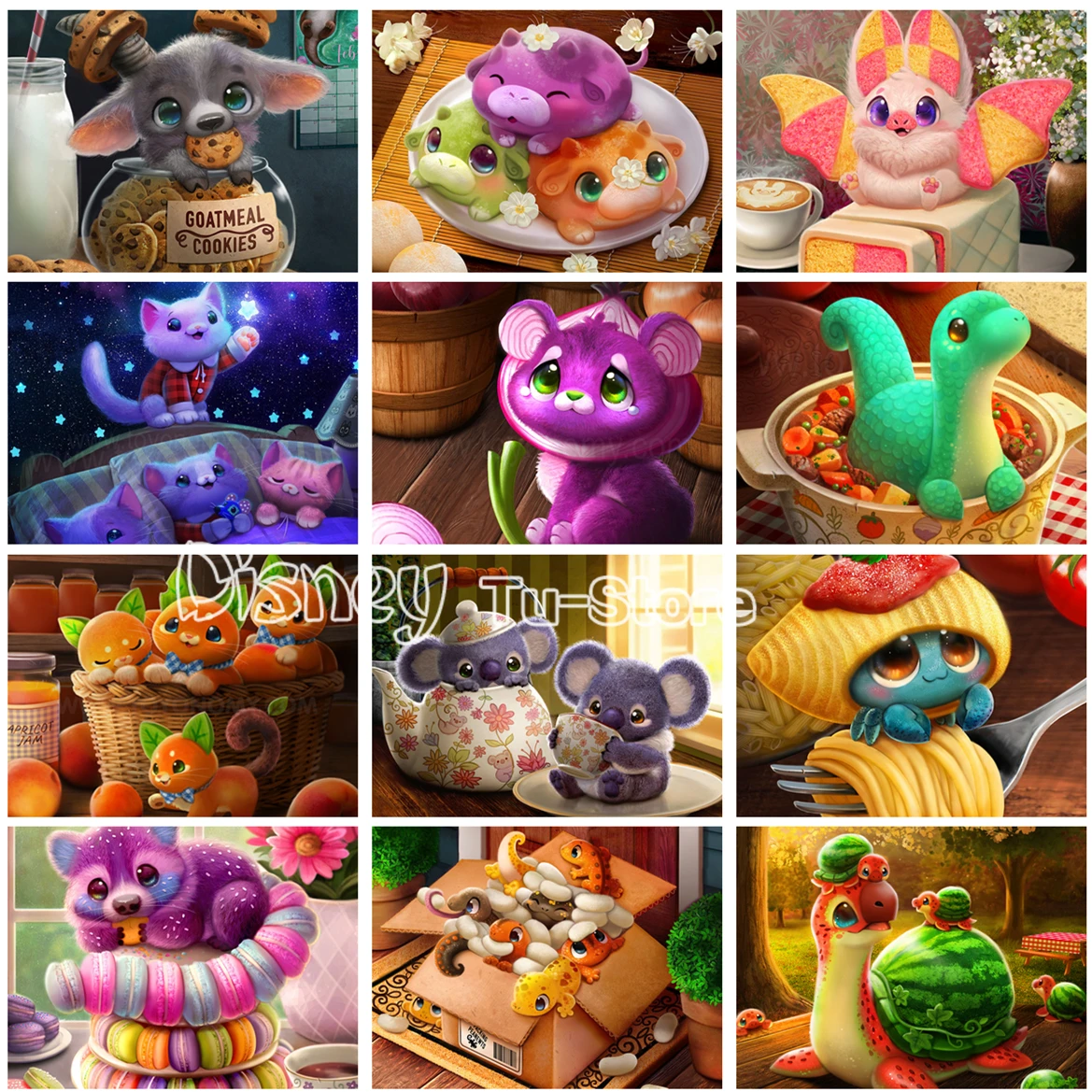 

5d алмазная живопись «сделай сам», Набор для вышивки крестиком с кошкой и Таро, полноформатная Алмазная мозаика, картина из мультфильма Стра...