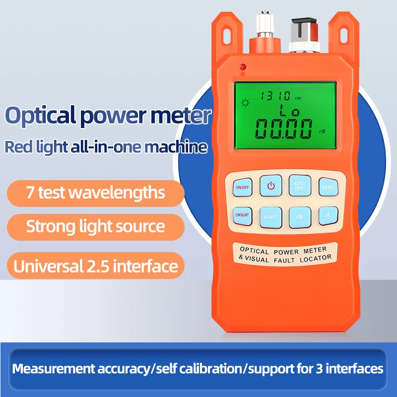 VFL 10/20/30MW AUA All-IN-ONE otdr Optical Power Meter with Visual Fault Locator optical fiber tester 10km 20KM 30km