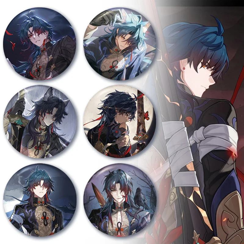 Игрушка Honkai: звёздный рельс 58 мм булавка для кнопки с лезвием Милая брошь в стиле