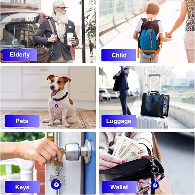 

20pcs Eye Keychain Hanging Decors Exquisite Jewelry Adornment Blue Color Key Holder Fashion Accessory Festival Gift