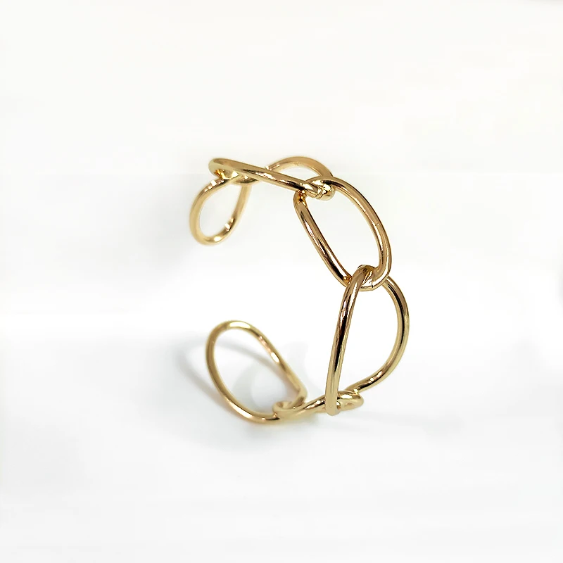 Peri'sbox панцирные звенья большие круглые браслеты для женщин минималистичные