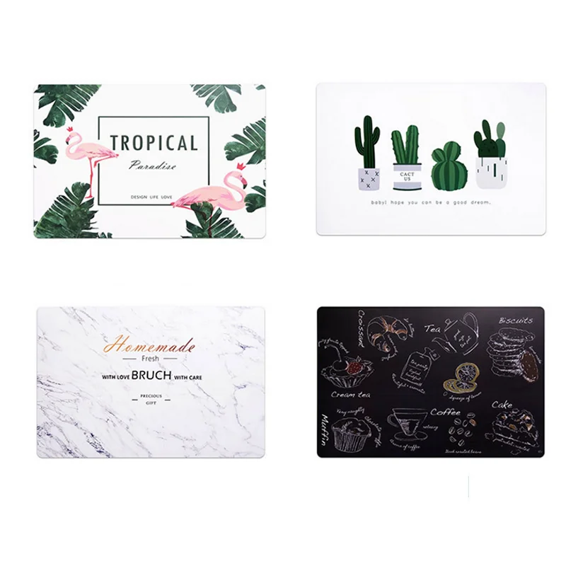 

Cactus Flamingo Table Mat Desk Mat Coaster Novelty Placement Pad for Mugs Cup Mat Table Decoration Desk Set Accessories