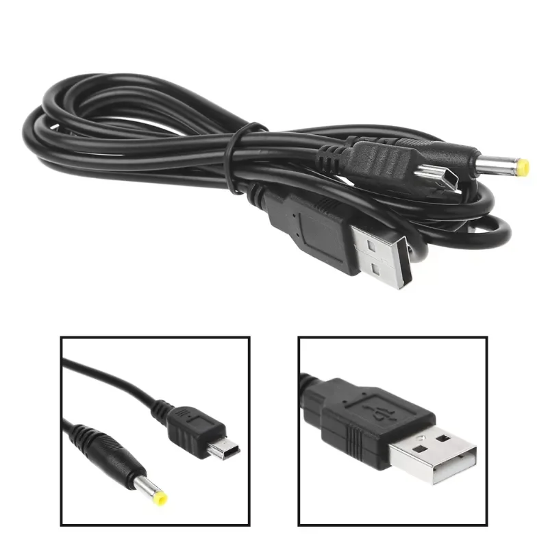 

2-In-1 USB Data Cable Charger Charging Cord For PSP 2000 3000 Gaming Accssories