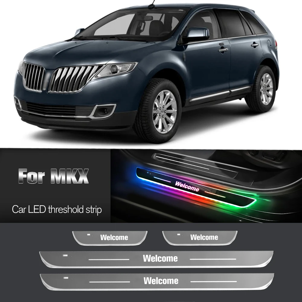 Автомобильный порог для Lincoln MKX 2015-2018 2016 2017 индивидуальный логотип светодиодный