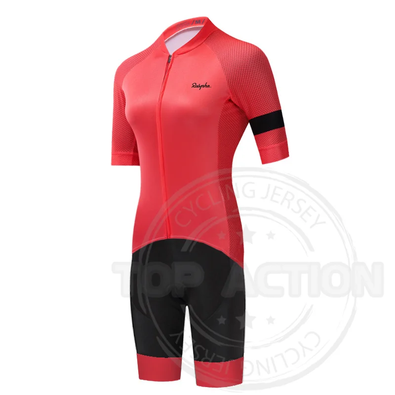 

2022 Ralvpha Ladies Summer Short Sleeve Cycling Jumpsuit Lycra Material Cycling Riding Suit Triathlon Customizable ciclista