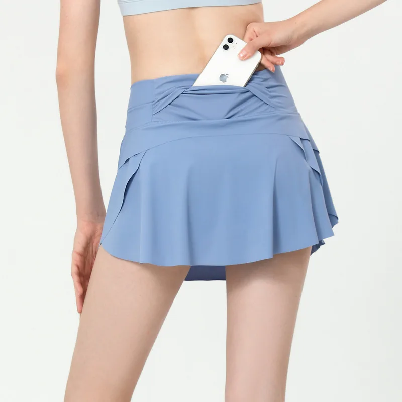 

aIo Yoga Women Sports Shorts Loose Fitting Summer Quick Drying Running Fitness Pants High Waist Dance Yoga Pants Short Skirt