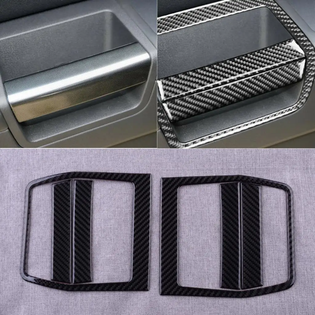 

6Pcs Carbon Fiber Black Car Interior Front Door Pusher Panel Cover Trim Fit for Dodge Challenger 2008-2010 2011 2012 2013 2014