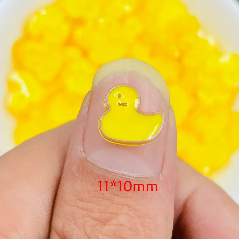 50 шт. новинка милый мультяшный Утенок из смолы для скрапбукинга Стразы 3D