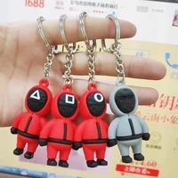 squid game action toys cosplay trinket figures keychain accessories squid game humanoid doll toy boy toys kids birthday gift