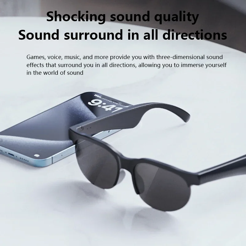 Фото Lenovo 2026 New Smart Glasses AI Translation Bluetooth Conversation Recording Listening To Music Smart Camera Glasses for Adults №3