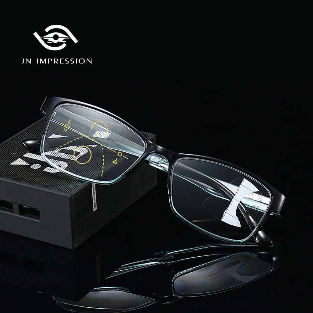 

New Retro Comfortable Anti-blue Light Progressive Multifocal Reading Glasses Men Women Smart Glasses Multifocales Progresivos