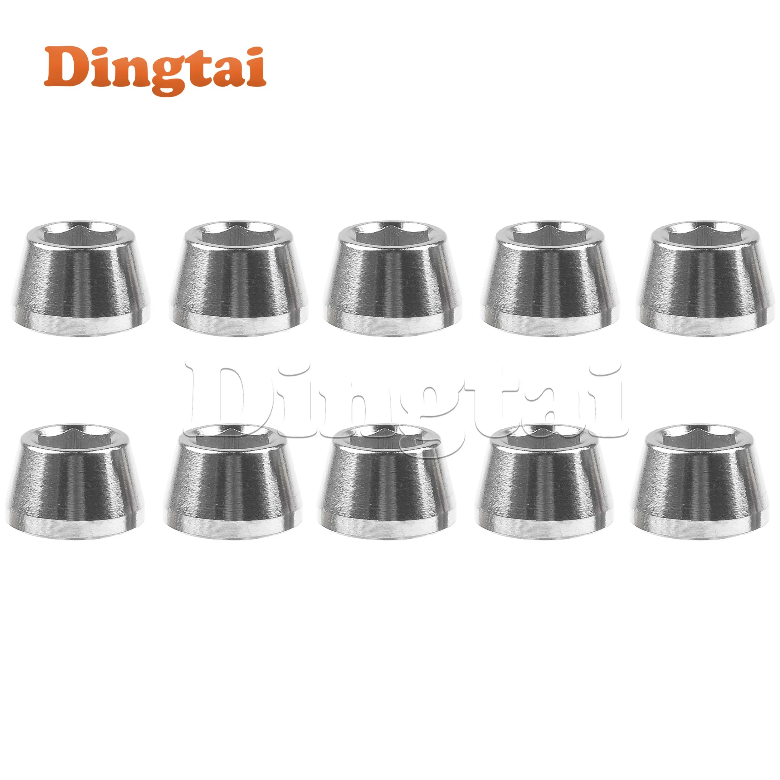 

Титановый болт Dingtai, 10 шт. M10x 20 — 100 мм, 1,25/1,5 мм, конусная шестигранная головка для переднего тормозного суппорта, винт для мотоцикла