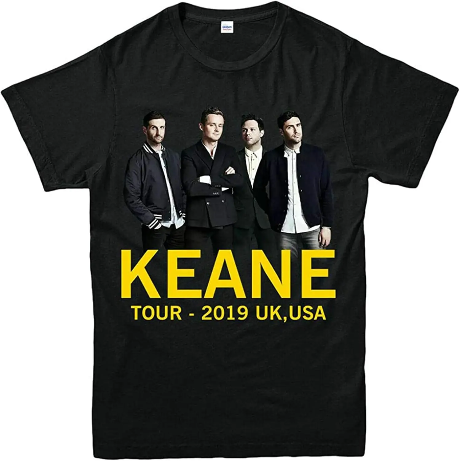 Мужская футболка Keane UK Tour Handbill Music Band Rock 0 забавная для взрослых и детей черная