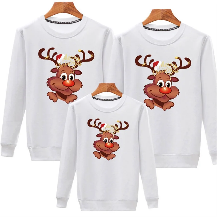 Рождественские Семейные наряды снеговик Джерси Рождественский свитер мама папа