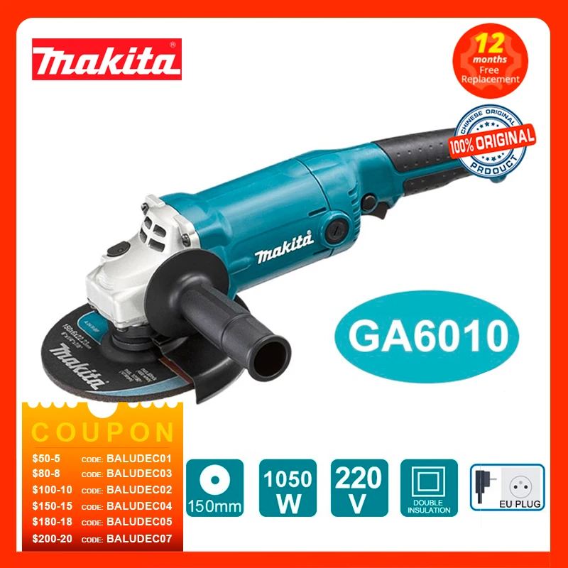 MAKITA Electric Angle Grinder Grinding GA6010 GA7062 9556HB Power Tools Machine