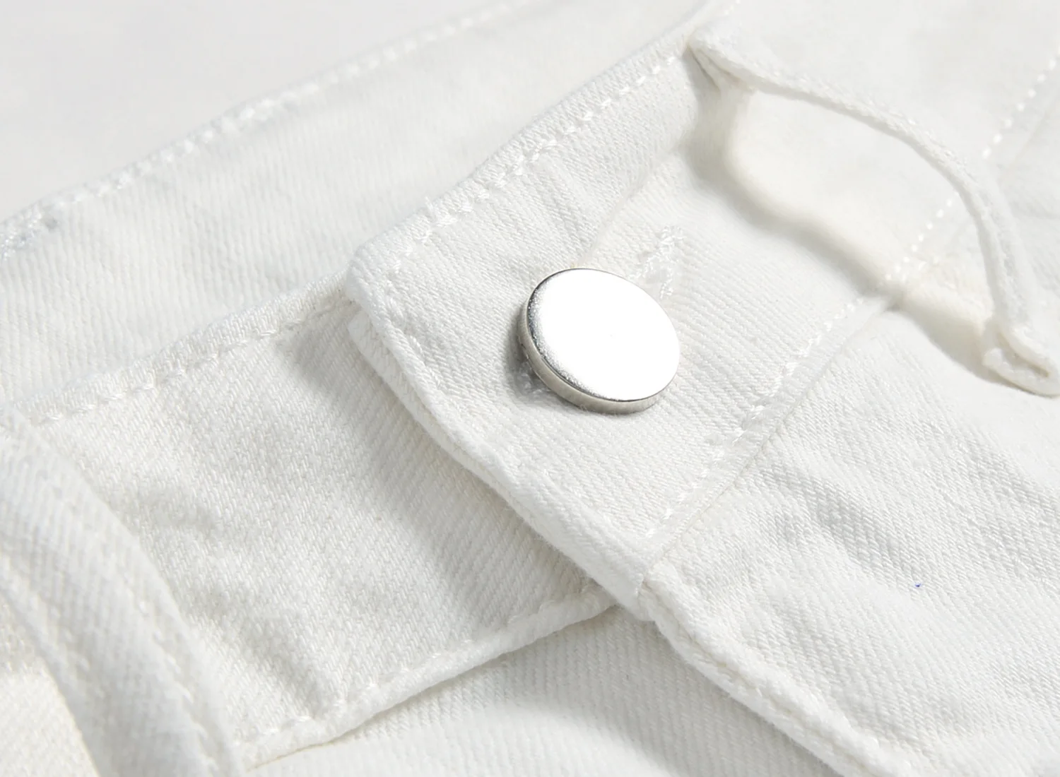 Men's Hanging White Red Gradient Slim Fit Jeans Fashion Stretch Straight Denim Pants Trouser European American Male Clothing