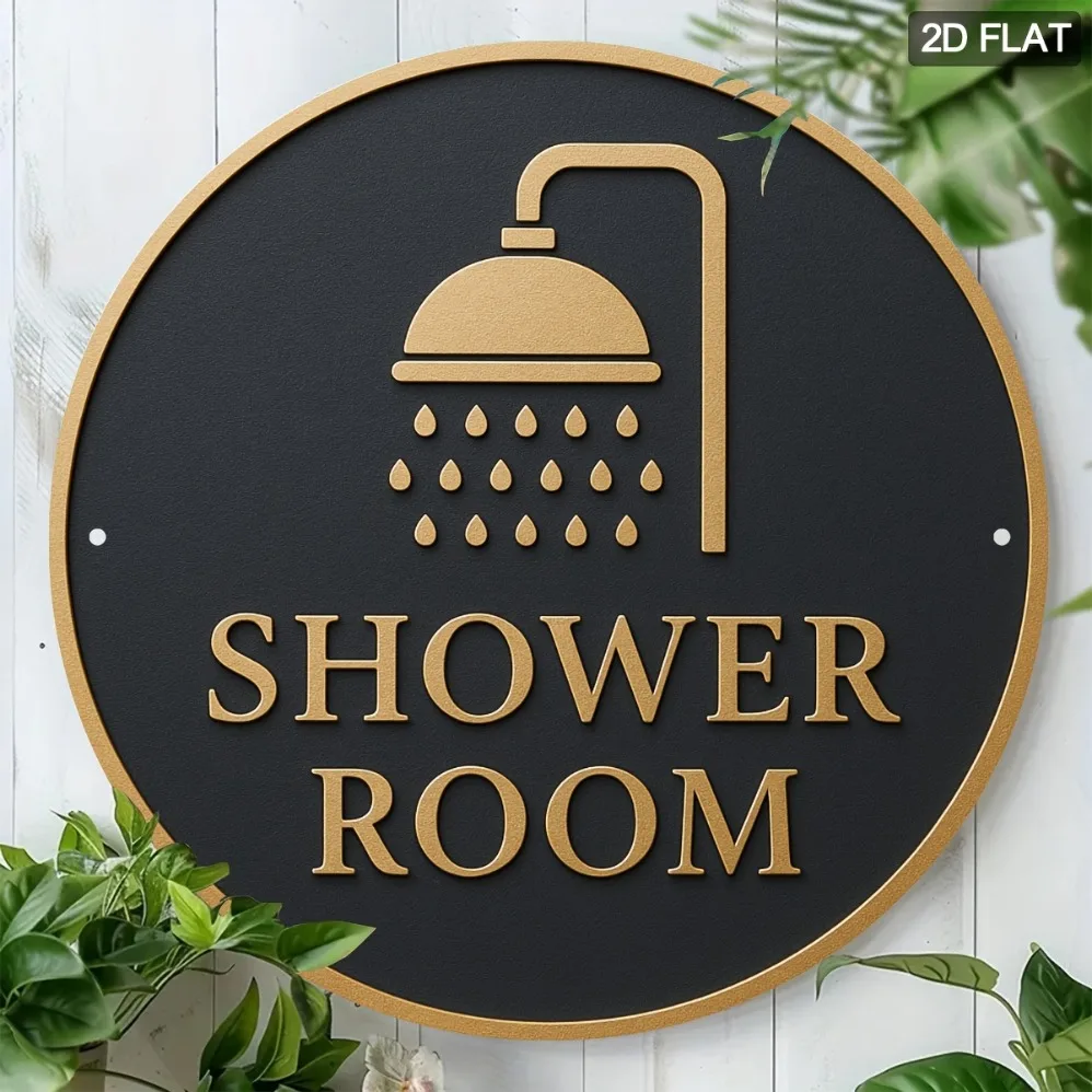 

Золотая вывеска для ванной CIFBUY